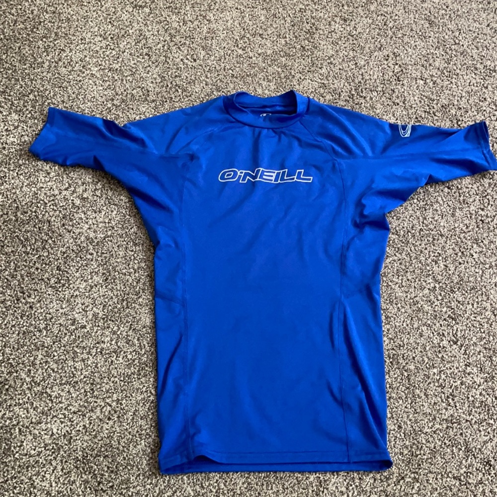 O’Neill mens blue rash guard sz small